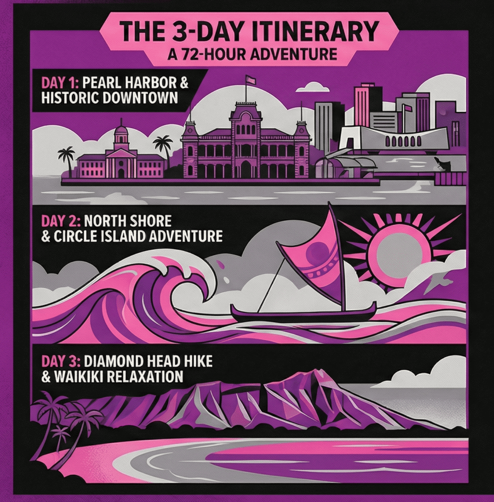 Oahu 72 Hours infographic