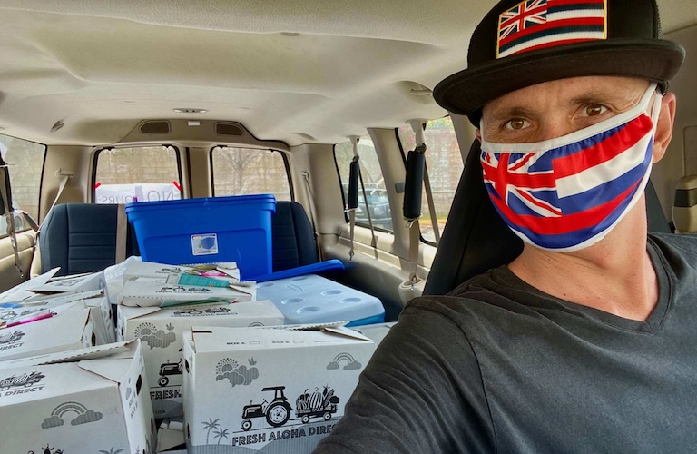 Delivering food during pandemic