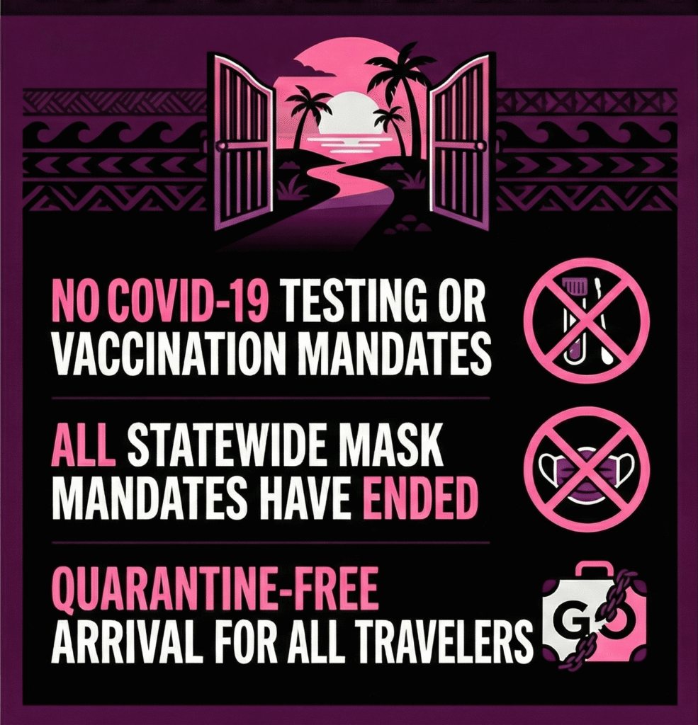 No travel restriction infographic