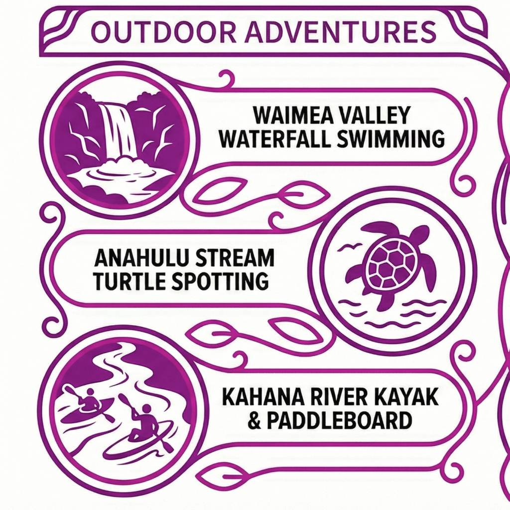 Oahu outdoor adventures inforgraphic