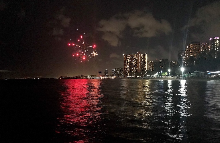 Friday night fireworks Waikiki