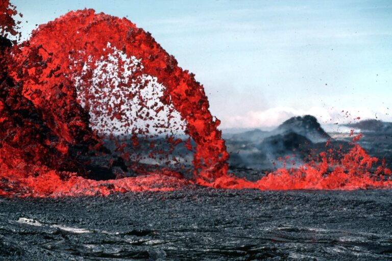 Hawaii island volcanic lava