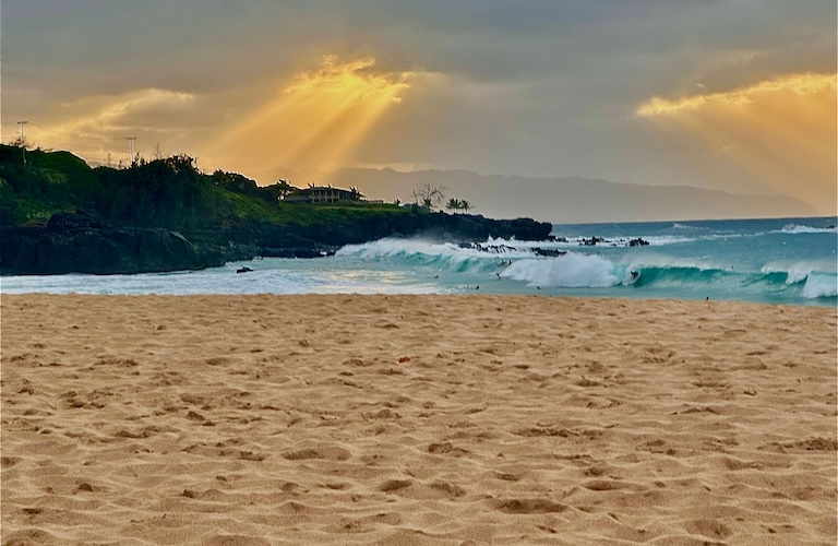 north shore sunset Waimea
