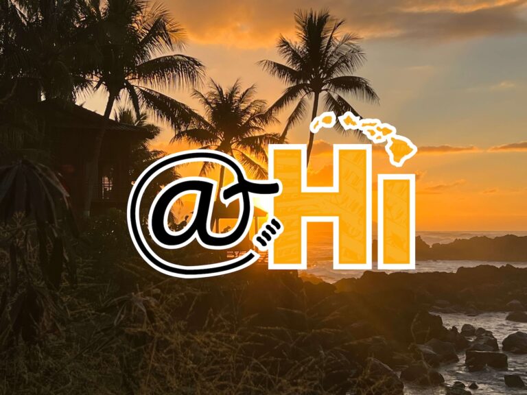 Audio Tour Hawaii sunset logo