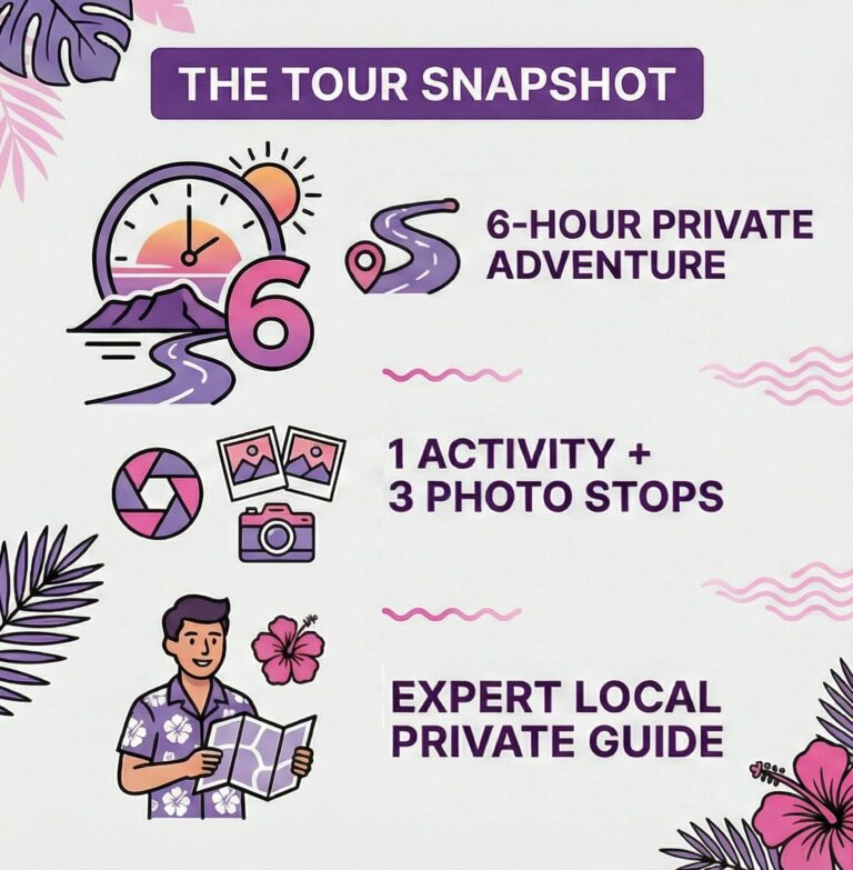 mini-circle island tour snapshot infographic
