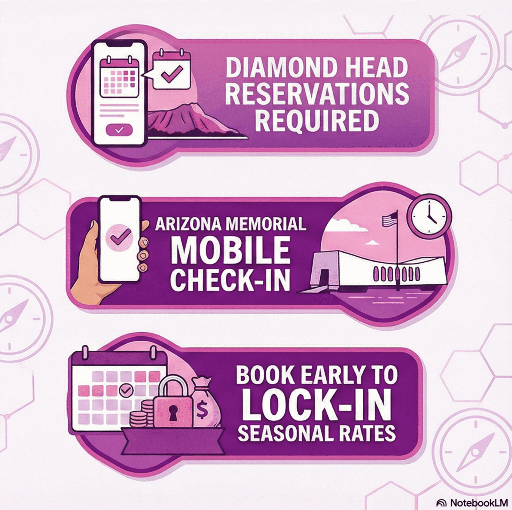 Oahu online reservations infographic