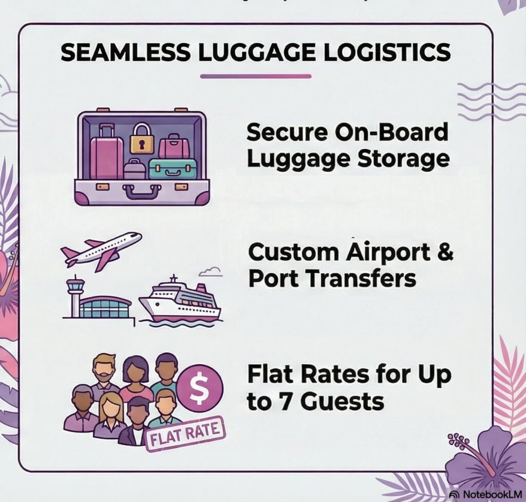 luggage transfer tour infographic