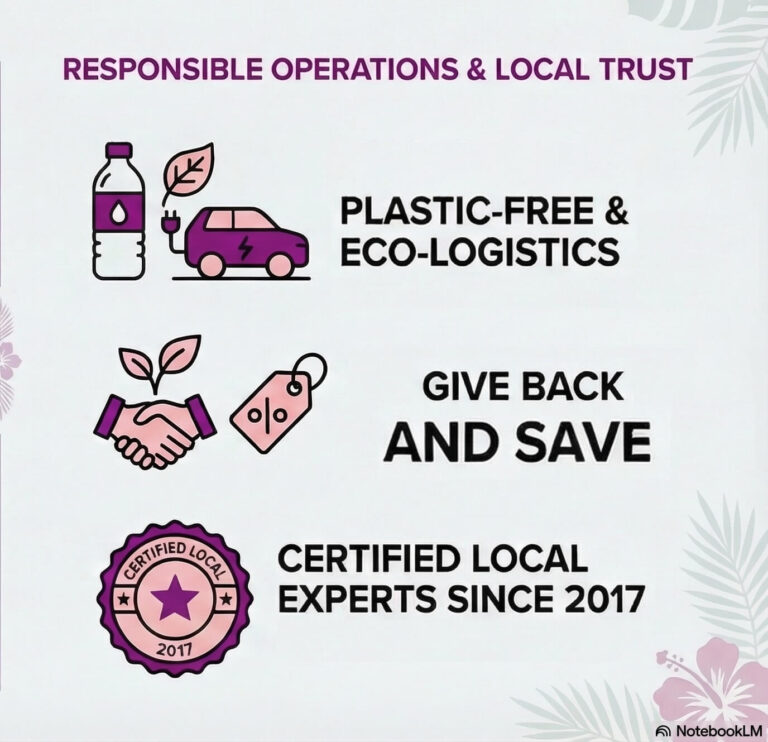 sustainable Hawaii tour infographic