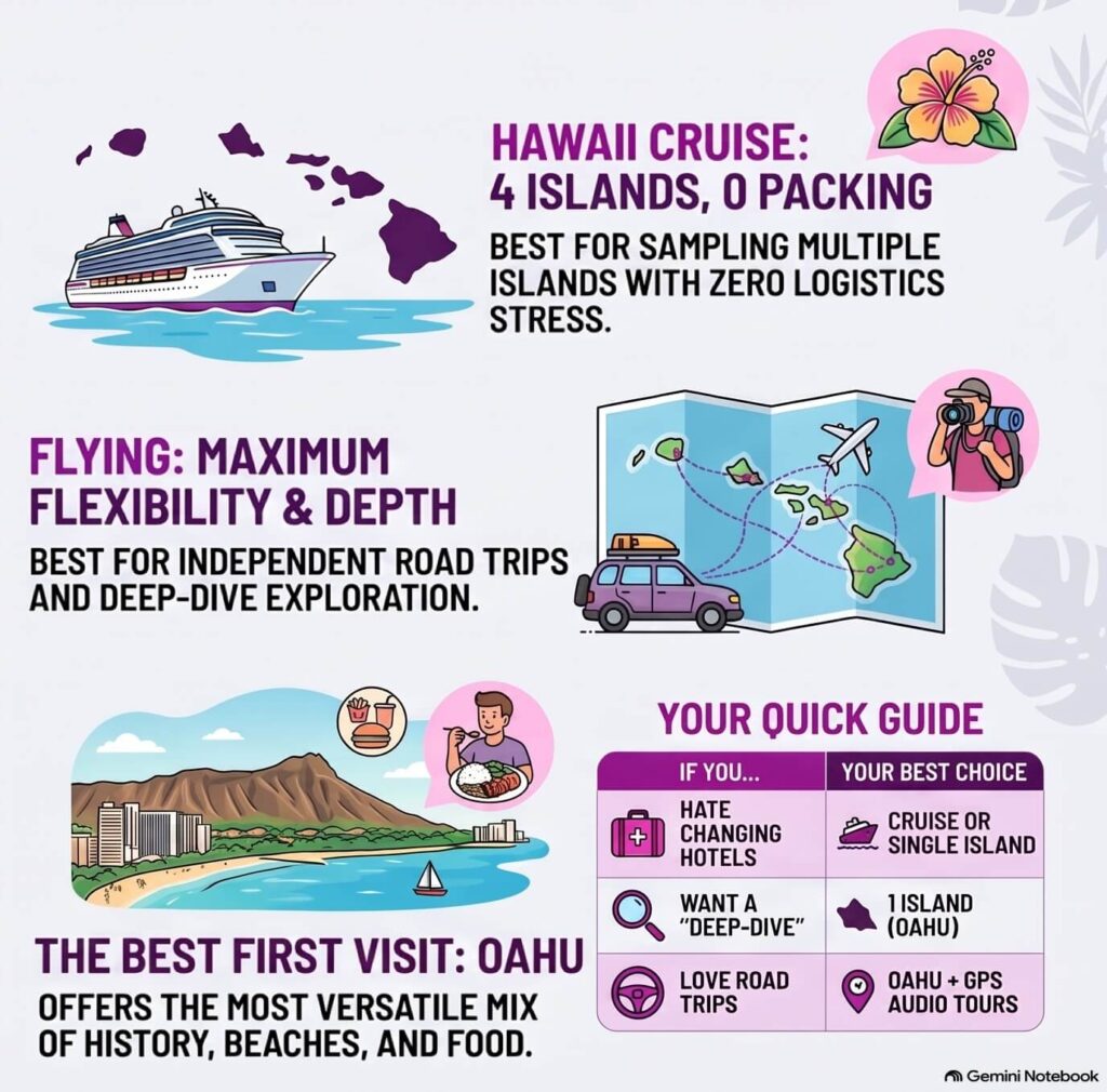 Traveling different Hawaiian islands