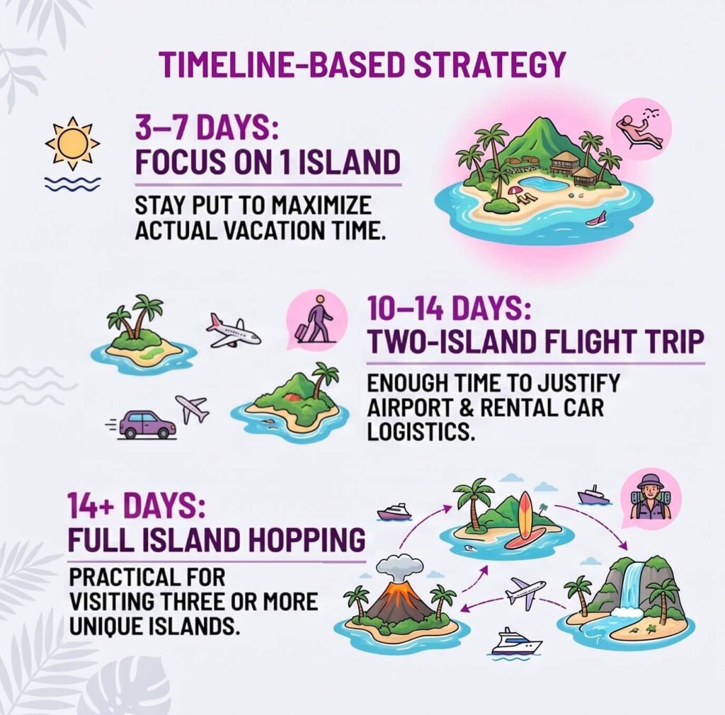 Hawaiian islands vacation time comparison