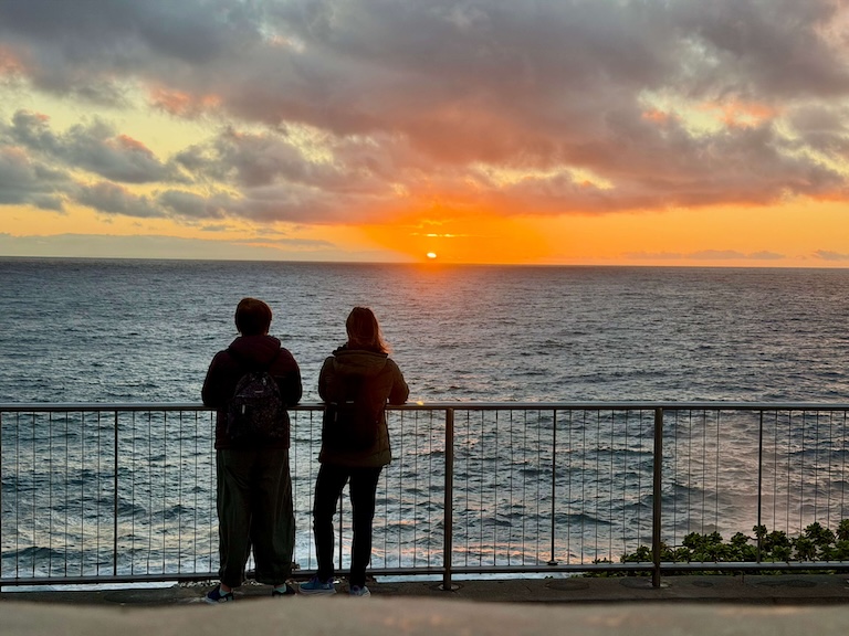 Hawaii island hopping sunrise